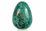 Polished Chrysocolla & Malachite Egg - Peru #255277-1